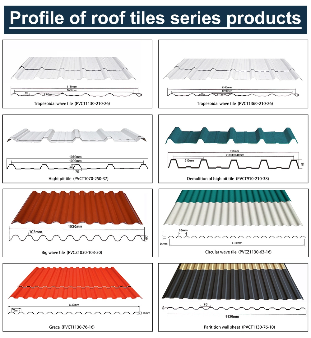 Goeate Roof Hot Sale Building Material 3 Layer UPVC Sheet 10 Years Guarantee Plastic PVC Roofing